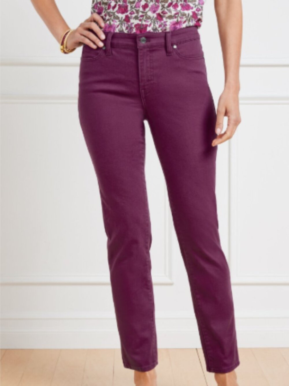 Talbots Deep Purple Slim Ankle Jeans 8